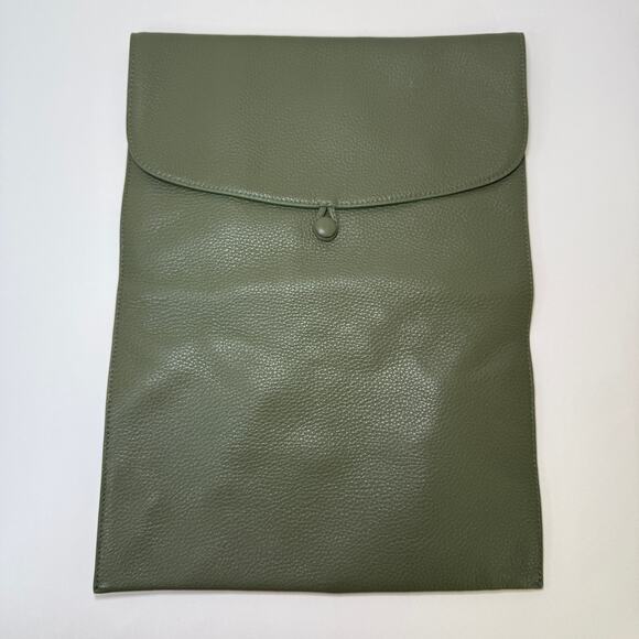 Vera Bradley Large Envelope Tech Sleeve Bronze Green in Leather - Picture 1 of 5